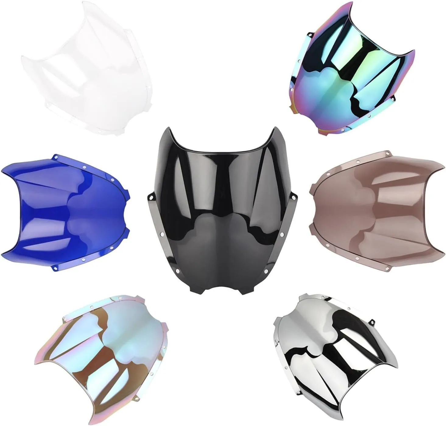 Motorcycle Front Windscreen Windshield Protection ABS Plastic Wind Deflector Screen Fit For Hyosung GT125R GT250R GT650R (Black)