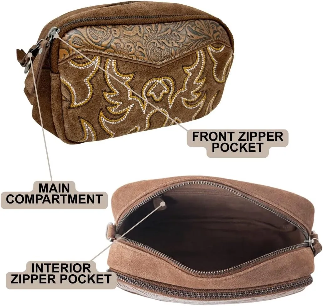 Myra Bag Western Leather Shoulder Bag for Women - Cowgirl Boho Country Crossbody Purse