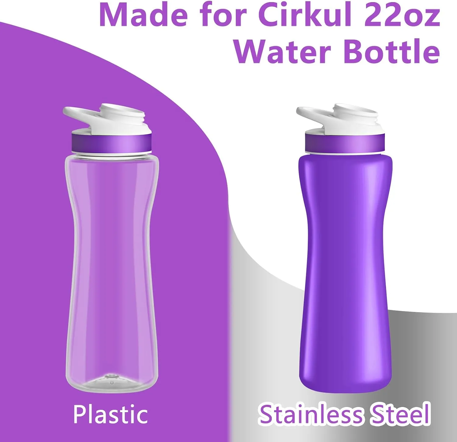 NBOOCUP Protective Sleeve Compatible with 22 oz Cirkul Water Bottle, Fit for 22 oz Plastic & Stainless Steel Bottles, Anti-Slip Cover Made for Cirkul Accessories, Sweat Absorbing Material
