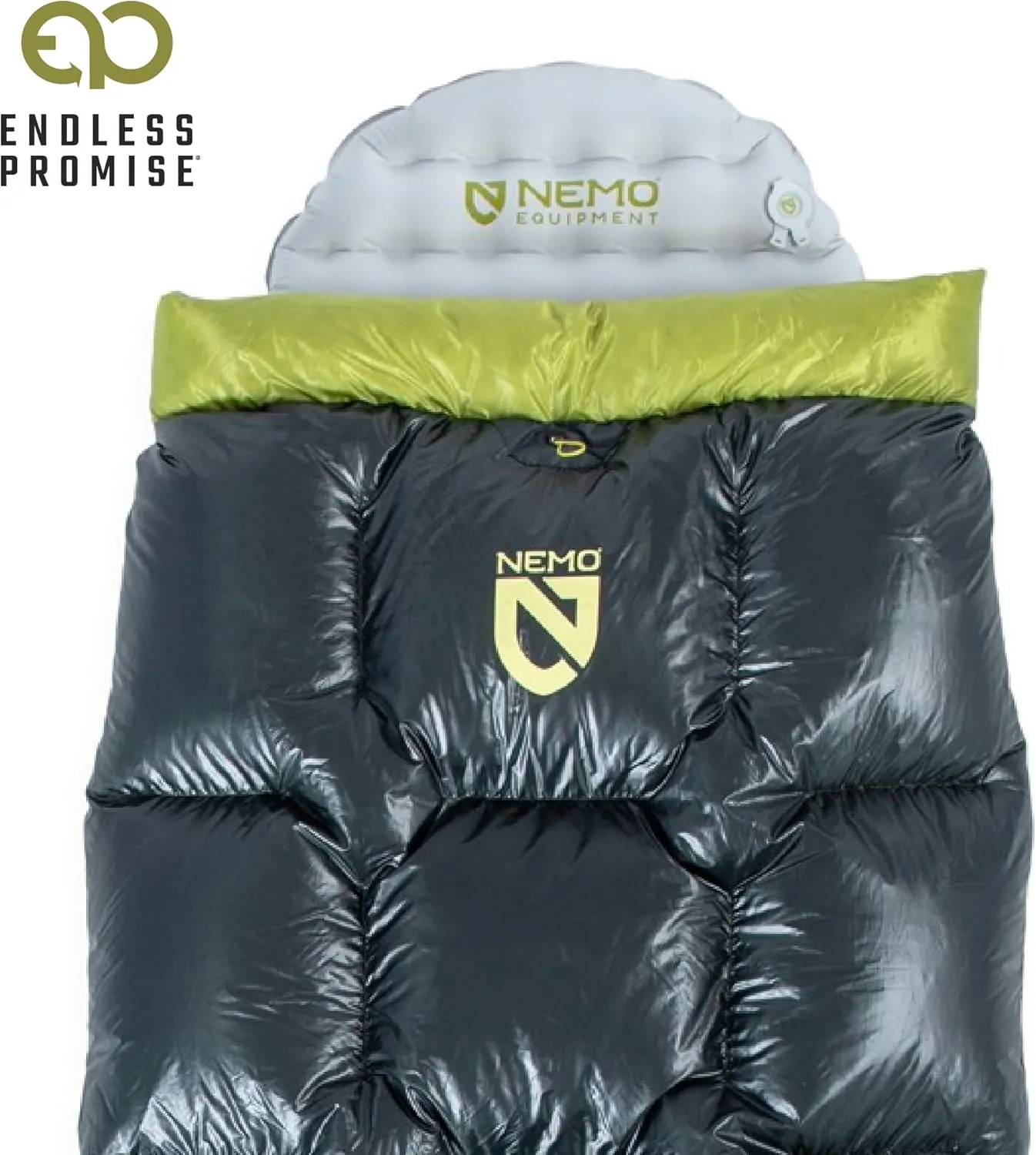 NEMO Equipment Pulse Endless Promise Ultralight Backpacking Quilt - Birch Bud/Goodnight Gray - Long