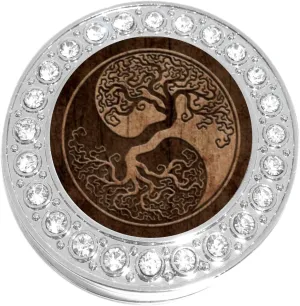 NewCharms Yin Yang Tree Roots Purse Hanger with Bling - Keeps Your Bag Off The Floor and Folds to Fit in Your Handbag