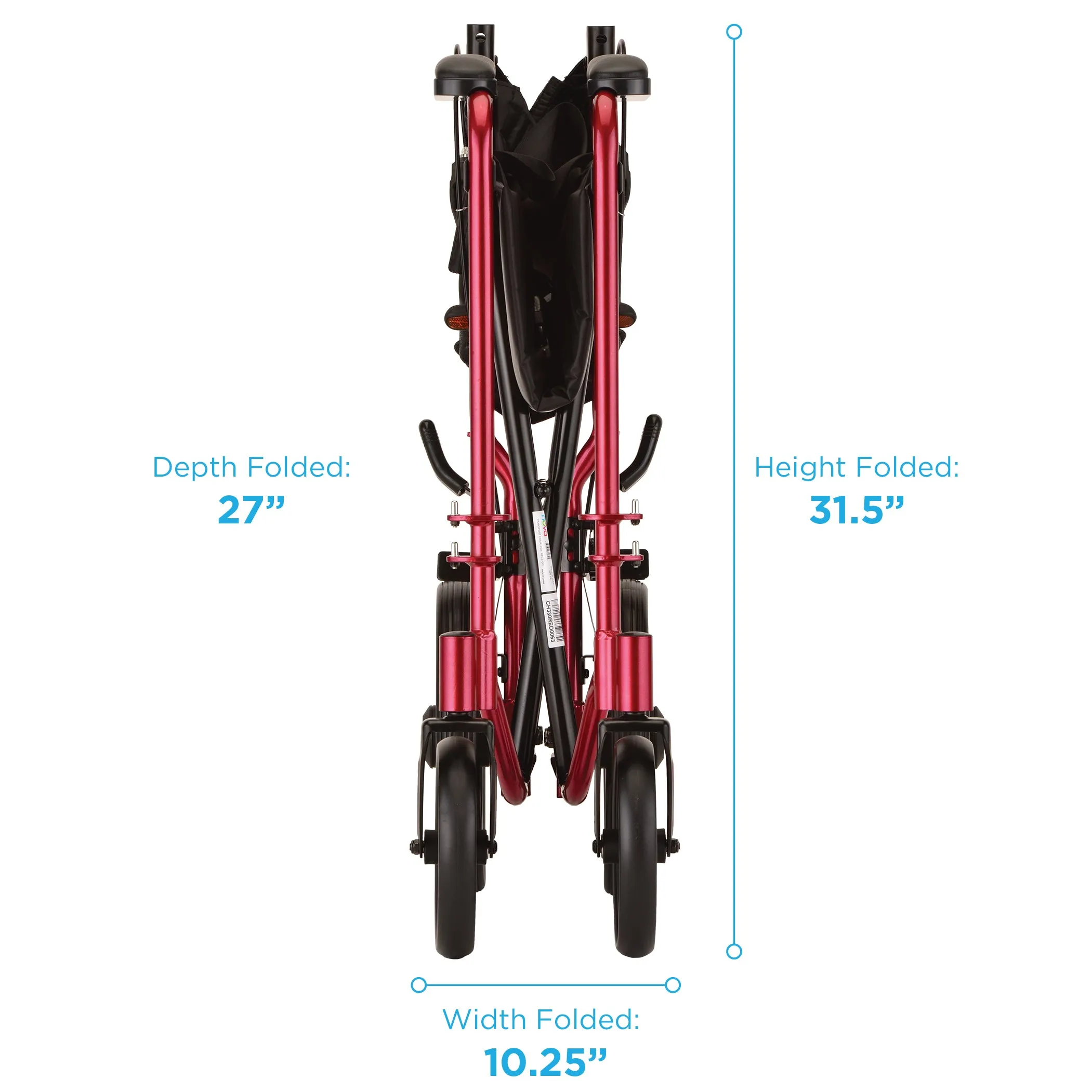 Nova 20" Transport Chair with 12″ Rear Wheels