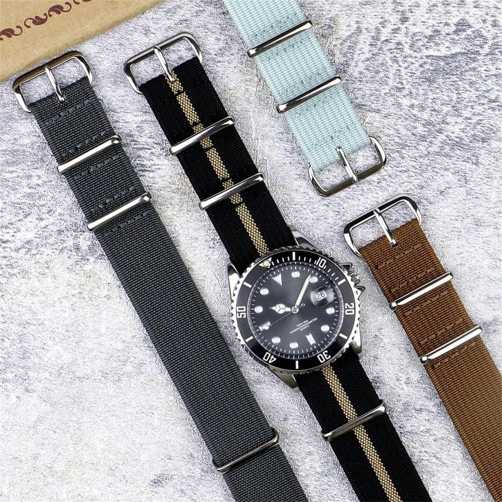 Nylon Watch Band Strap 18mm 19mm 20mm 22mm Military Ballistic Fabric Replacement Watchband Accessories