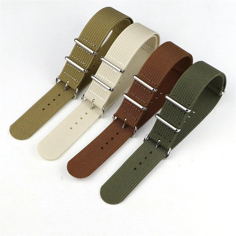Nylon Watch Band Strap 18mm 19mm 20mm 22mm Military Ballistic Fabric Replacement Watchband Accessories