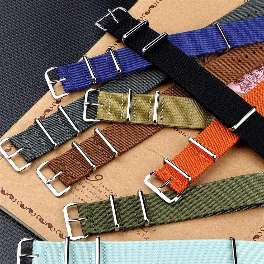 Nylon Watch Band Strap 18mm 19mm 20mm 22mm Military Ballistic Fabric Replacement Watchband Accessories
