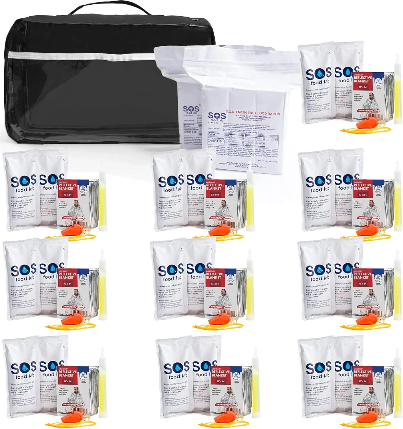 Office & Workplace Emergency Survival Kit | 10 Person ADD-ON Kit (not a Complete 10 Person kit) | Prepare Your Employees for Emergencies, lockdowns, disasters, and More.