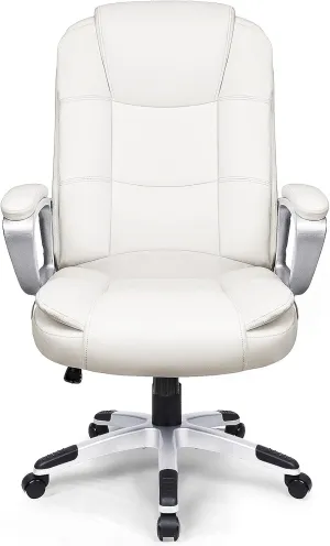 OFIKA Home Office Chair, 400LBS Big and Tall Chair Heavy Duty Design, Ergonomic High Back Cushion Lumbar Back Support, Computer Desk Chair, Adjustable Executive Leather Chair with Armrest