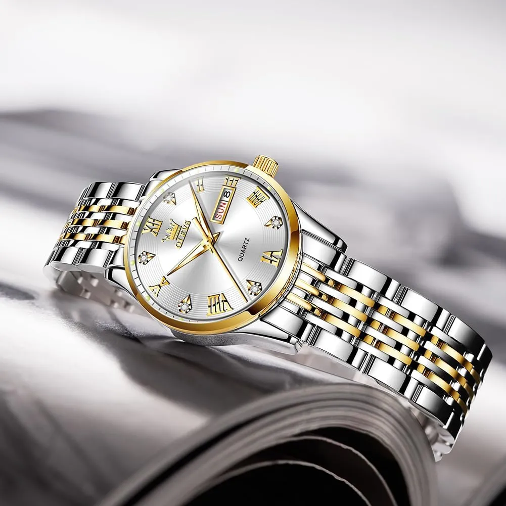 OLEVS Watches for Women Small Wrist Women’s Watches Waterproof Analog Quartz Fashion Simple Ladies Watches with Date Dress Stainless Steel Woman Watch