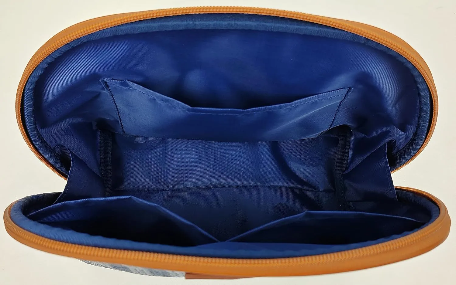 ORB Style - ANEW Cosmetic Bag-CB103NT-Stripes-Large Pouch-Navy/Tan