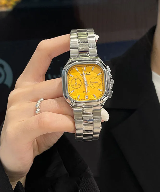 Original Yellow Stainless Steel Quartz Movement Waterproof Watches