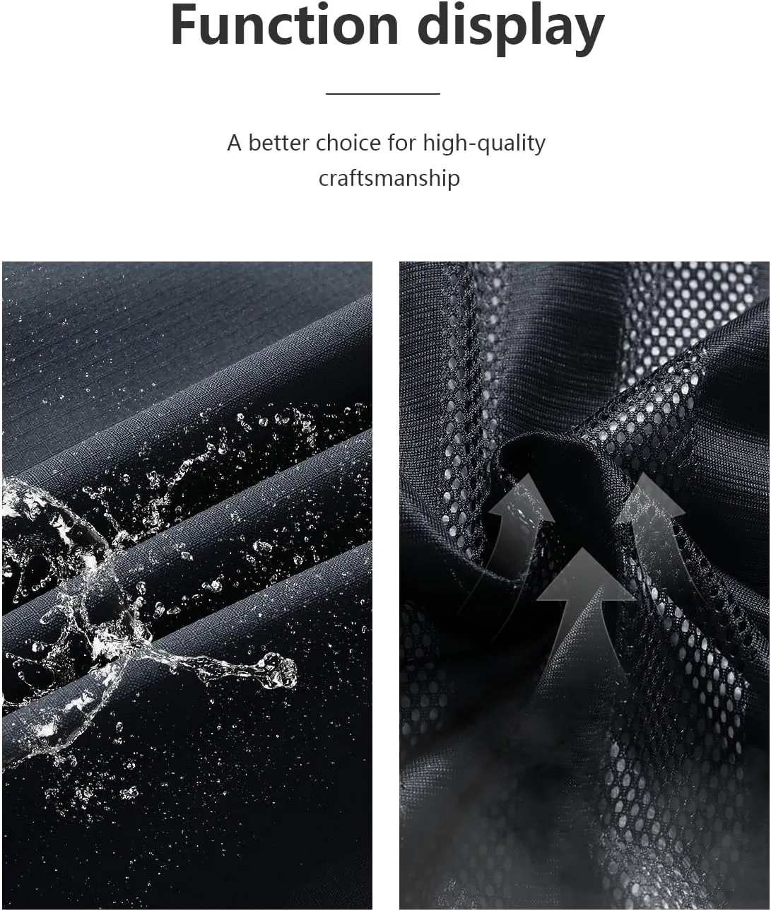 Outdoor Men's Waterproof Raincoat Windbreaker Lightweight Rain Jacket with Detachable Hood