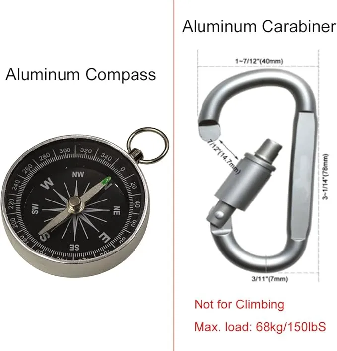 Outdoor Survival Kit 7 in 1,Mini Emergency Survival Gear Small Camping Equipment Pocket Tool Gadgets Stocking Stuffers Ideal for Boys Kids Hiking