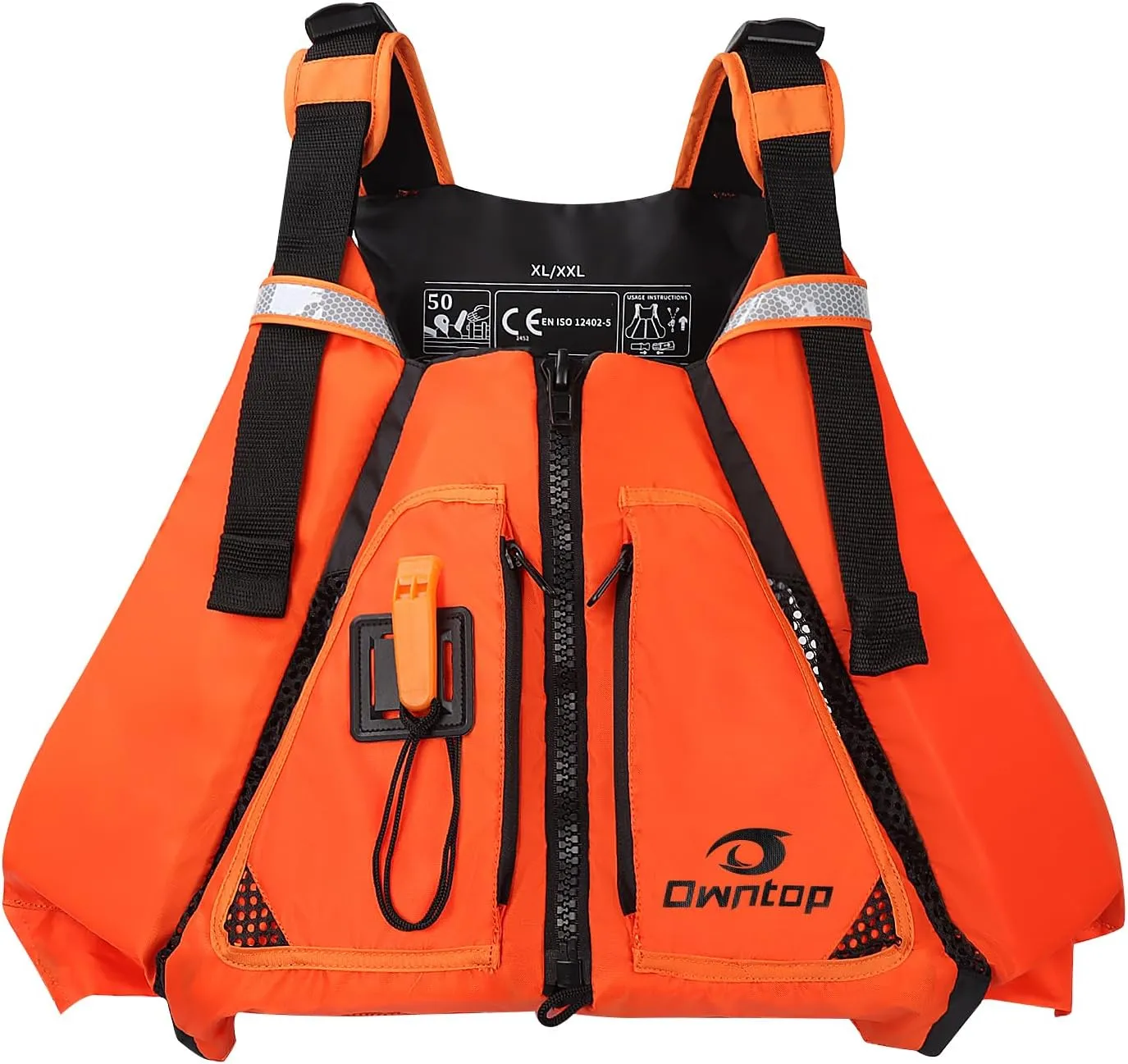Owntop Adult Swim Vest - Adjustable Safety Strap & Premium Buoyancy for Paddle Sports, Kayaking, Canoeing, Boating