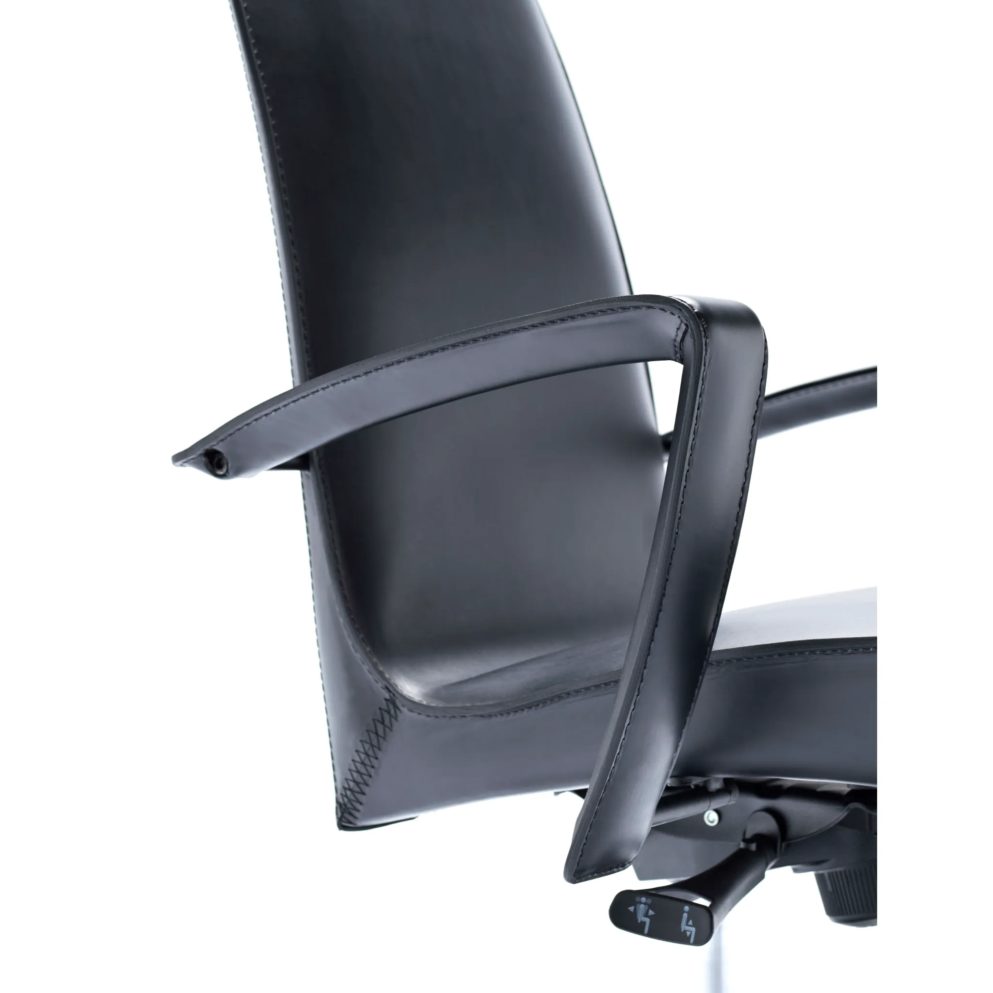 Padded Leather Swivel Office Chair | Fasem Tresor