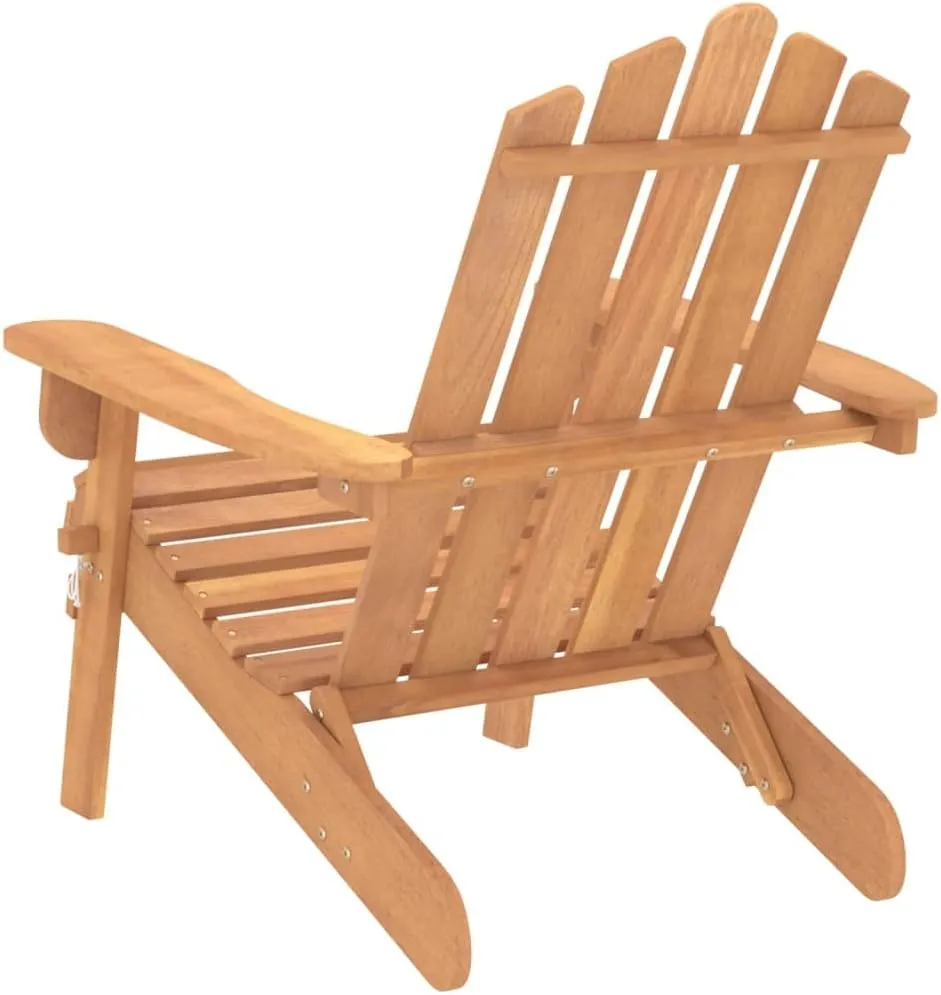 Patio Adirondack Chairs 2 pcs Solid Wood Acacia Outdoor Folding Lounge Chairs for Patio, Garden, Lawn, or Terrace, Comfortable & Durable Foldable Chairs for Relaxing Outdoors