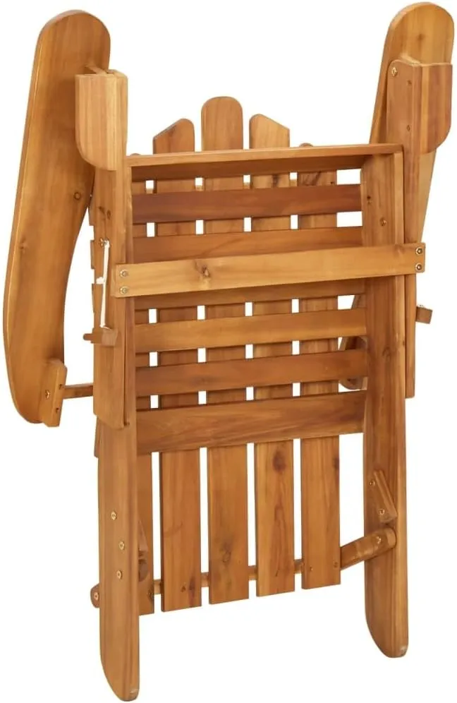 Patio Adirondack Chairs 2 pcs Solid Wood Acacia Outdoor Folding Lounge Chairs for Patio, Garden, Lawn, or Terrace, Comfortable & Durable Foldable Chairs for Relaxing Outdoors