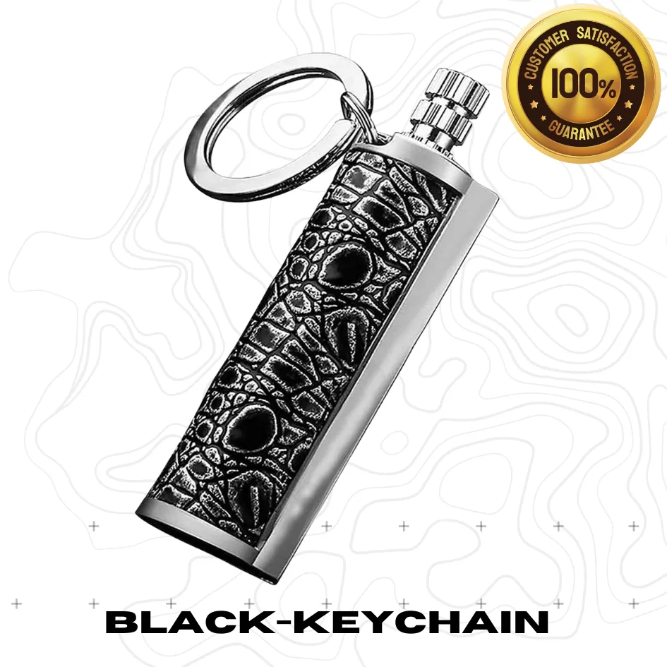 Permanent Match Flint Metal Keychain Lighter