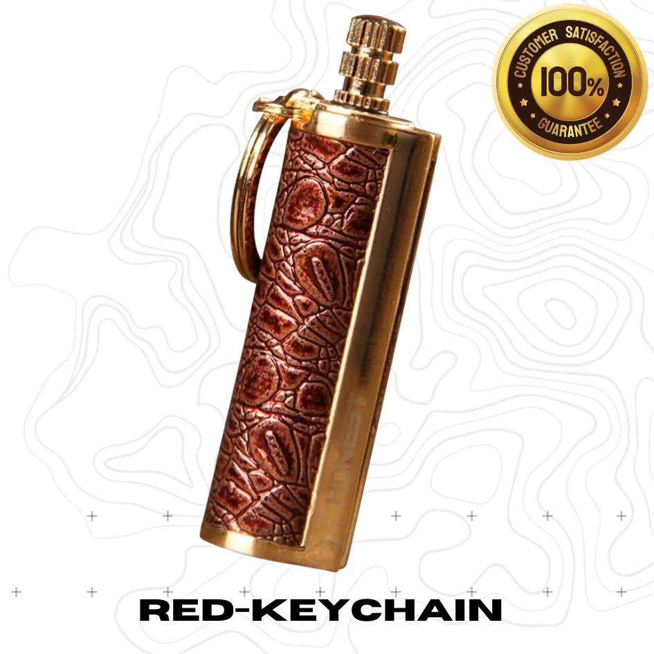 Permanent Match Flint Metal Keychain Lighter