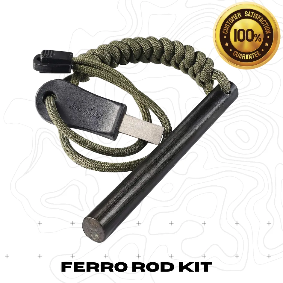 Permanent Match Flint Metal Keychain Lighter