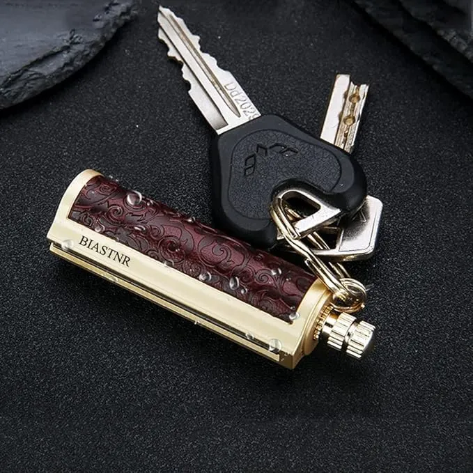 Permanent Match Keychain Lighter, Matchstick Flint Fire Starter for Outdoor Camping Emergency Survival Gear, Great Gift for Men Dad Husband