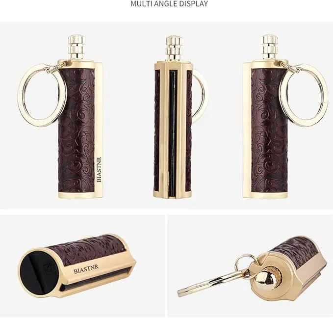 Permanent Match Keychain Lighter, Matchstick Flint Fire Starter for Outdoor Camping Emergency Survival Gear, Great Gift for Men Dad Husband