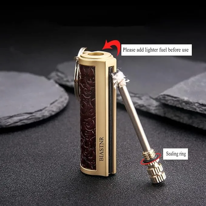 Permanent Match Keychain Lighter, Matchstick Flint Fire Starter for Outdoor Camping Emergency Survival Gear, Great Gift for Men Dad Husband