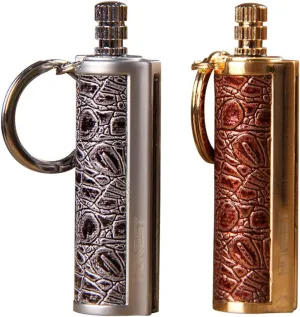 Permanent Metal Match with Gift Box, Waterproof Fire Starter Lighter, Flint Match Metal Keychain Camping Survival Kit, Reusable Survival Fire Starter Lighter, Red & Black Optional (Fuel Not Included)