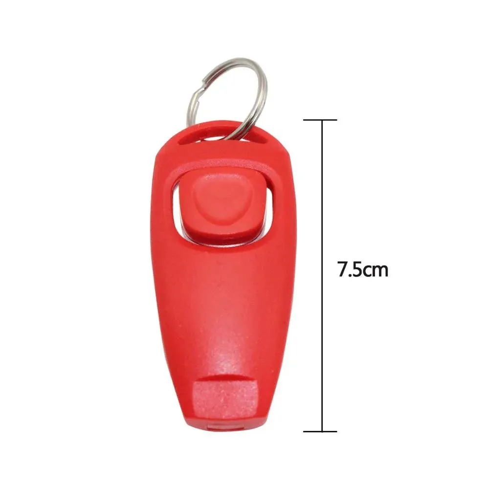Pet Dog 2 In 1 Clicker and Whistle Obedience Agility Puppy Behaviour Training NEW 0-20kg NF