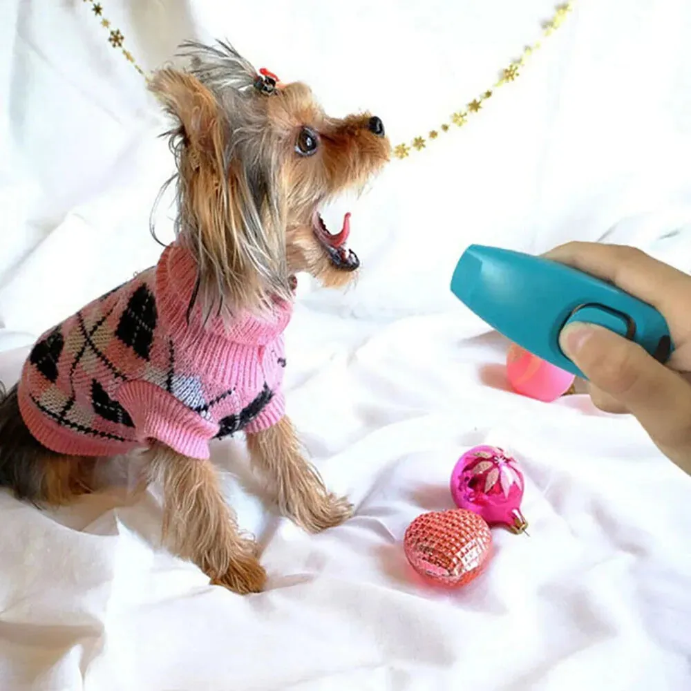Pet Dog 2 In 1 Clicker and Whistle Obedience Agility Puppy Behaviour Training NEW 0-20kg NF