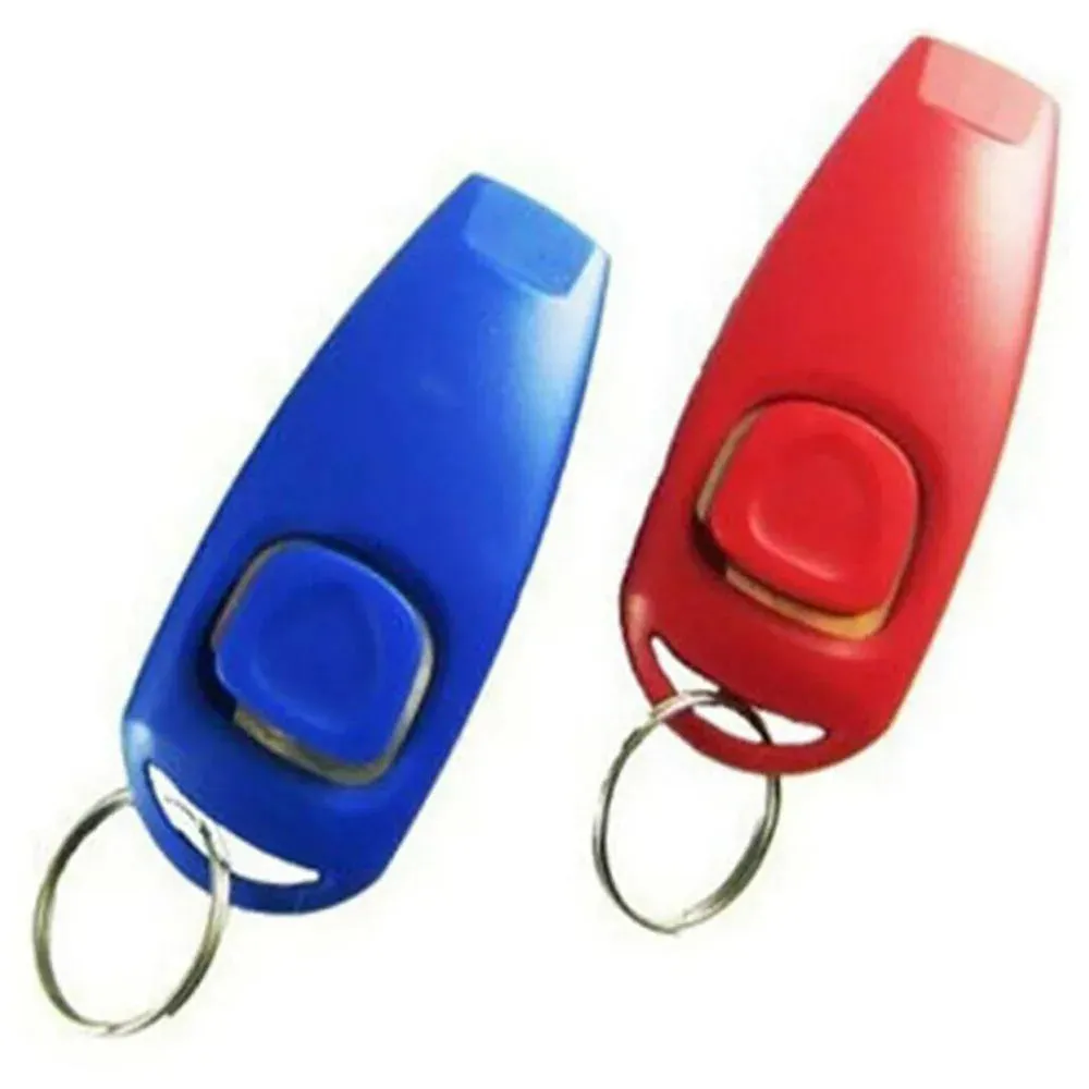 Pet Dog 2 In 1 Clicker and Whistle Obedience Agility Puppy Behaviour Training NEW 0-20kg NF