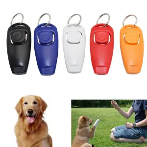 Pet Dog 2 In 1 Clicker and Whistle Obedience Agility Puppy Behaviour Training NEW 0-20kg NF