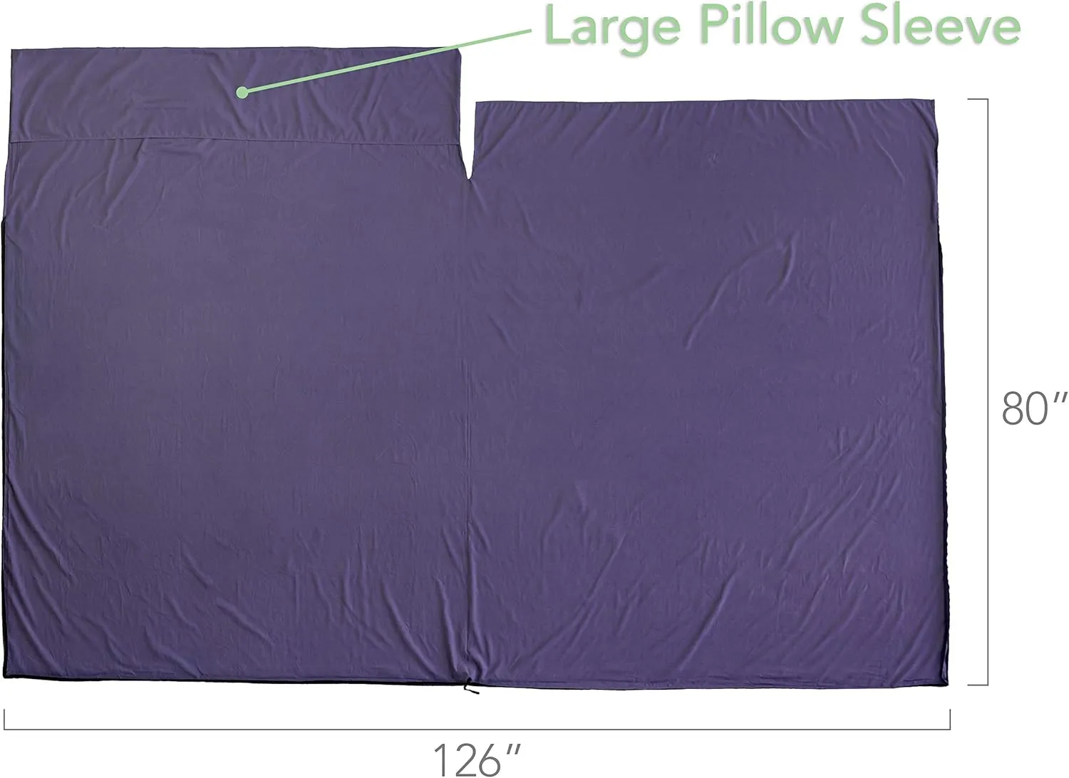 Pike Trail Sleeping Bag Liner – Travel and Camping Sheet, Lightweight and Compact Insert with Full Length Zipper and Guarantee