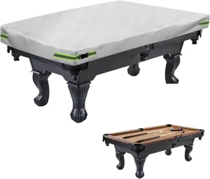 Pool Table Cover - Billiard Table Cover, 600D Waterproof Covers for Billiard Pool Table, Heavy Duty Scratched-Free UV Protection Snooker Furniture Table Cover