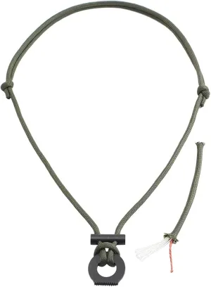 PSKOOK Fire Starter Necklace, Survival Paracord Necklace with Flint and Steel, Bushcraft Necklace for Camping, Hiking and Backpacking