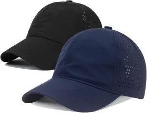 Quick Dry Fit Hats Athletic Baseball Cap Workout Hats for Running Hiking Golf Fishing |UPF 50  Waterproof