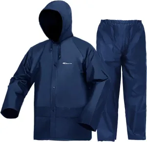 Rain Suit for Men Women EVA Ultra-Lite Waterproof Protective Rain Coat Jacket with Pants Rain Gear Workwear