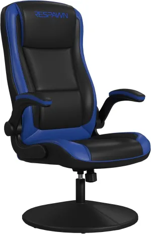RESPAWN 800 Gaming Chair Floor, Swivel Rocker Gaming Chair, High Back Ergonomic ᖴloor Gaming 𝖢hair for Kids and Adults, Gaming Recliner, Floor Rocker Ⲥhair with Armrests - Blue