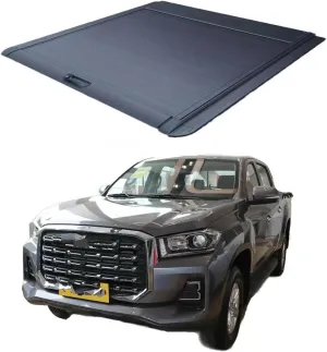Retractable Tonneau Cover Compatible for Maxus T60 & Compatible for RAM 1500 - Aluminum Roller Shutter Truck Bed Cover, Water-Proof & Lockable (Fits 5.5FT/6.5FT Beds)
