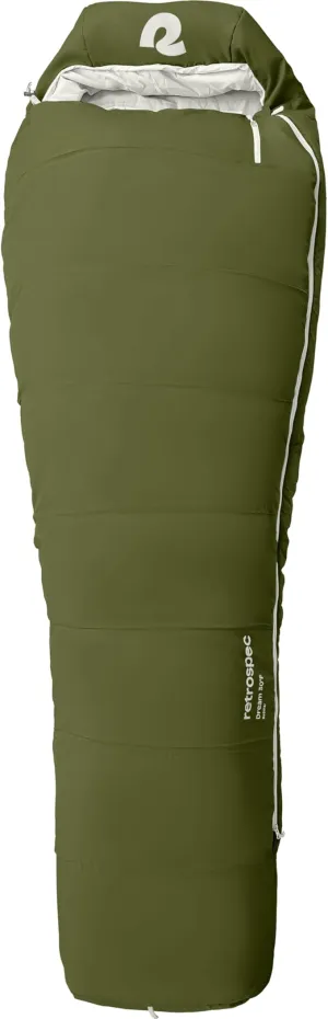 Retrospec Dream 5°, 15° 30° Sleeping Bag - Mummy Sleeping Bag for Camping, Insulated Cold Weather Sleeping Bag Lightweight Stuff Sack, Water-Resistant and Adjustable Draw Cords Adult Sleeping Bag
