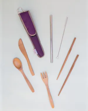 Reusable Utensil Kit - Stainless Steel Straw