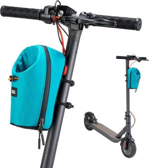 ROCKBROS Electric Scooter Bag, Bike Handlebar Bag with External Water Bottle Holder, Prorietary Magnetic Snap 1.5L Storage Bag for Electric Scooters, Ebike and Folding Bicycles, Blue