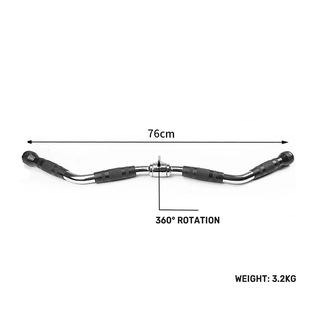 Rubber-Coated EZ Revolving Curl Pulldown Bar