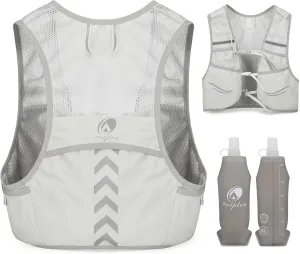 Running Vest for Men with 2 pcs 500ml Water Bottle, Hydration Vest for Running Women, Lightweight Runner Water Vest