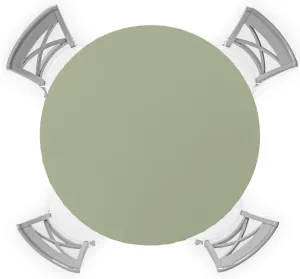 Sage Green Round Fitted Tablecloth with Elastic Edge, Outdoor Table Cloth Waterproof, Farmhouse Sage Green Decor Patio Table Covers for Parties Decor Fits Tables up 36"-44"