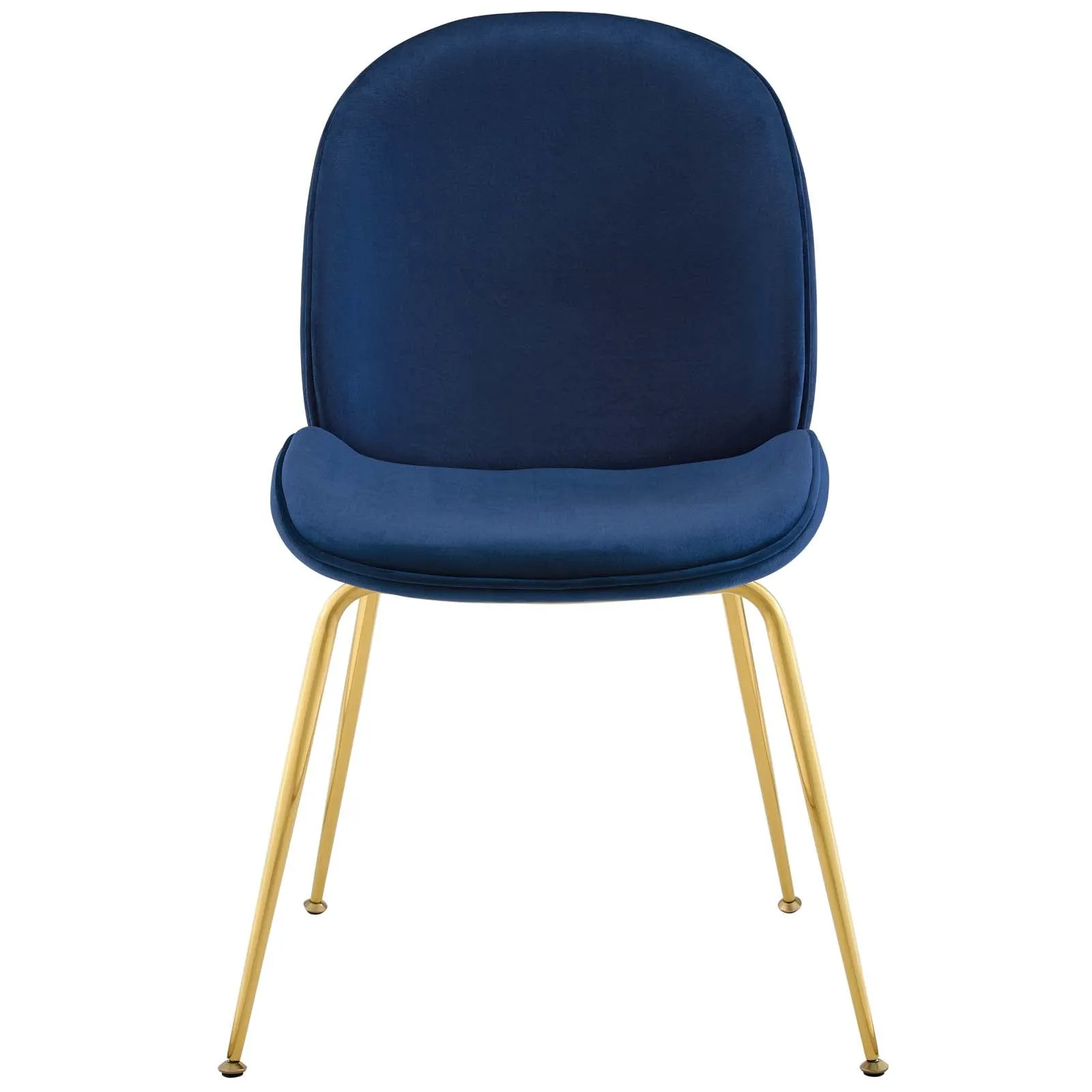 Scoop Gold Stainless Steel Leg Performance Velvet Dining Chair by Modway