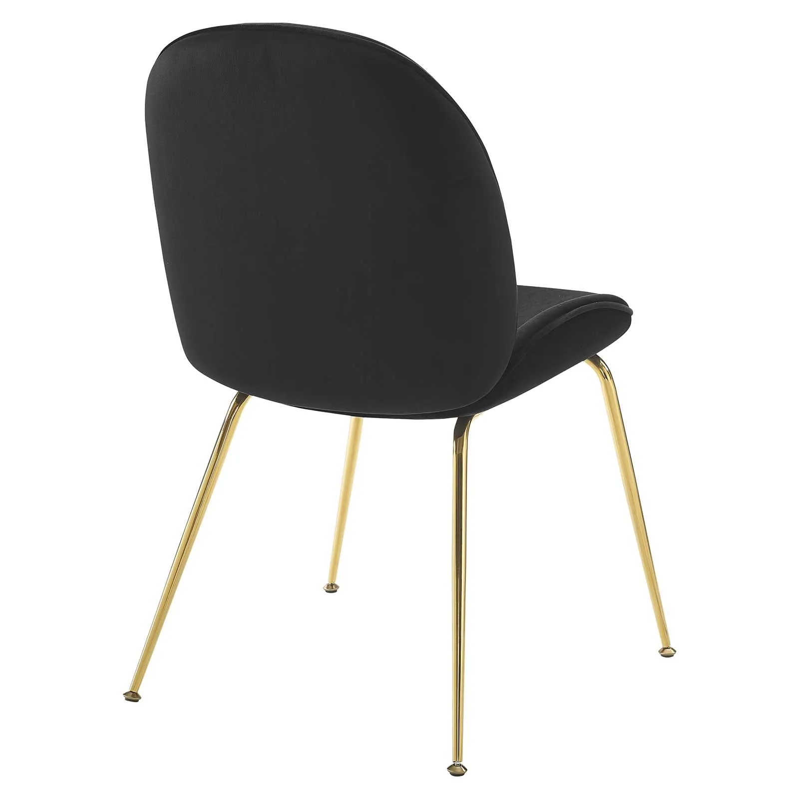 Scoop Gold Stainless Steel Leg Performance Velvet Dining Chair by Modway