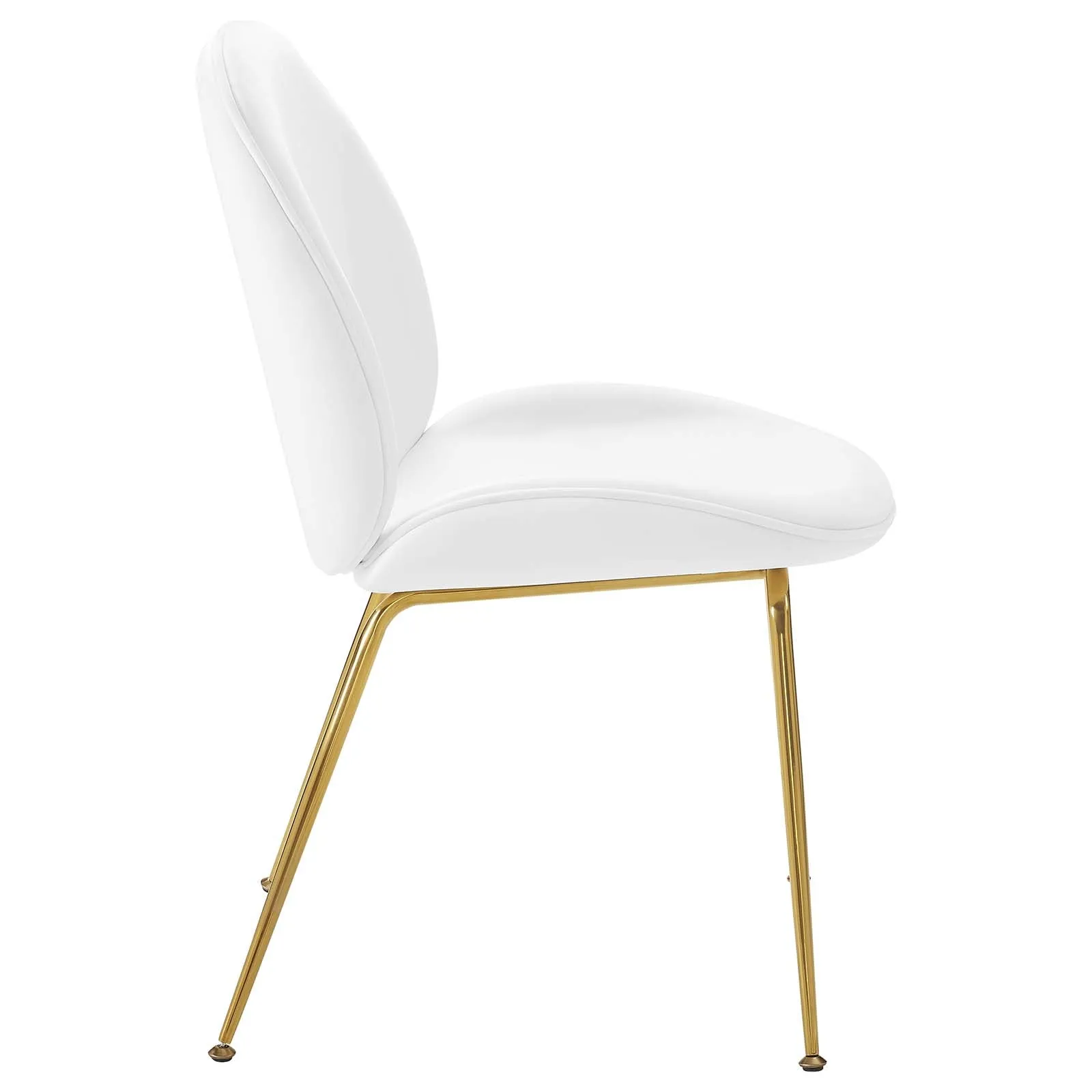 Scoop Gold Stainless Steel Leg Performance Velvet Dining Chair by Modway
