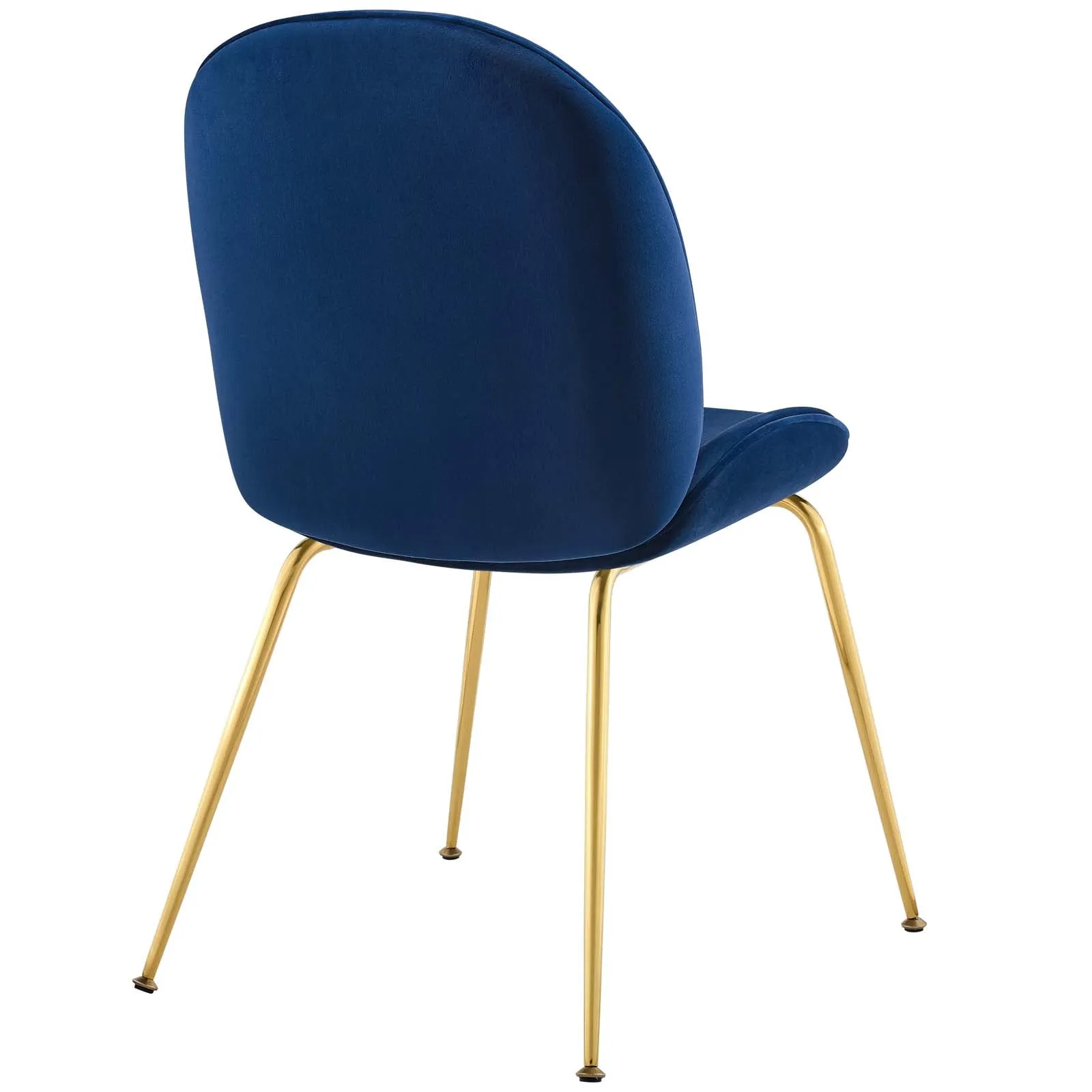Scoop Gold Stainless Steel Leg Performance Velvet Dining Chair by Modway