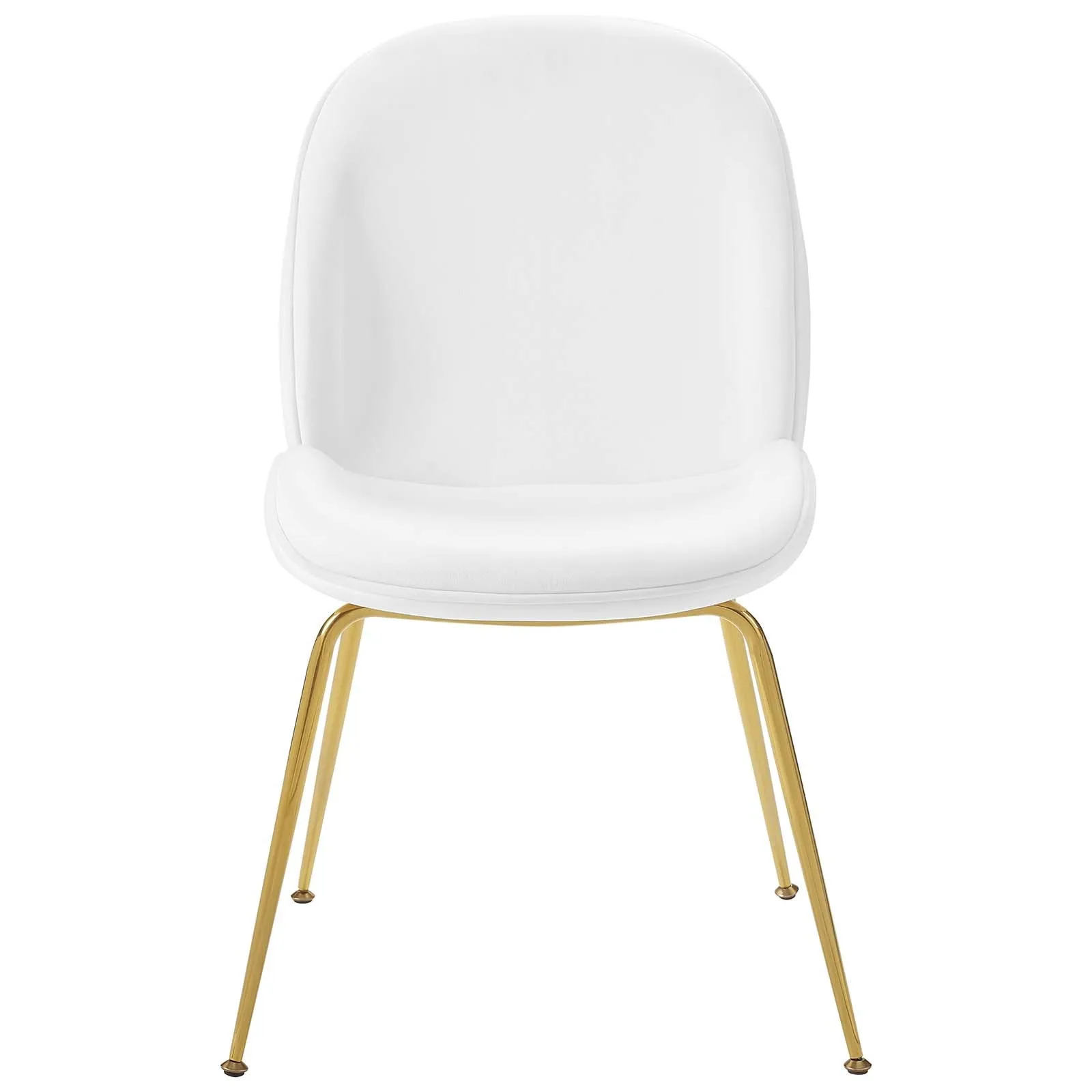 Scoop Gold Stainless Steel Leg Performance Velvet Dining Chair by Modway