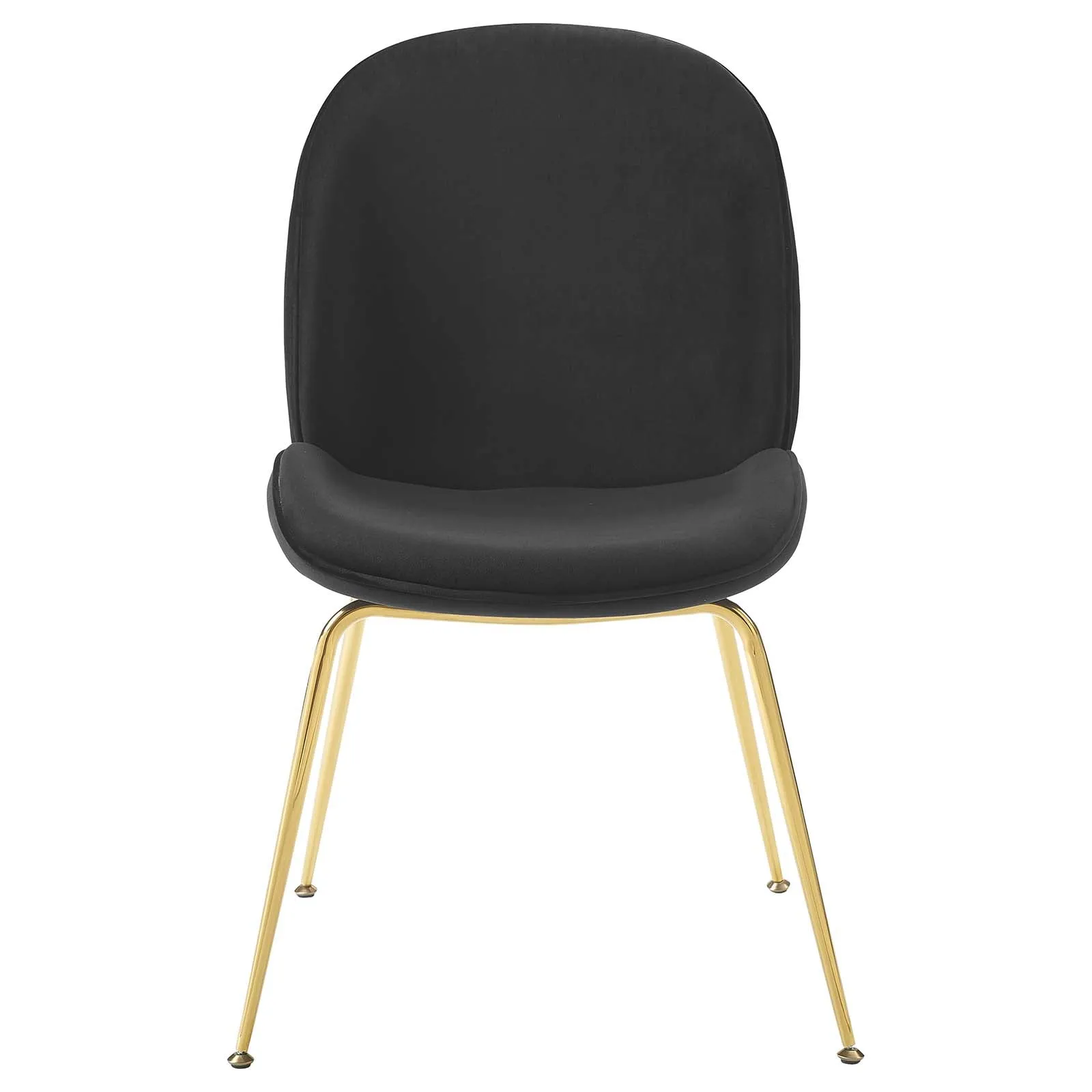 Scoop Gold Stainless Steel Leg Performance Velvet Dining Chair by Modway